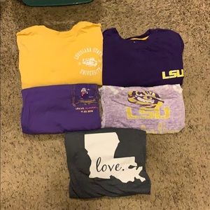 Bundle of 5 LSU shirts M